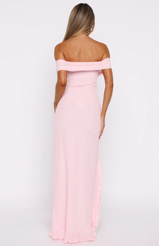 Charming Sheath Off-The-Shoulder Sleeveless Solid Back Floor Length Prom Dresses