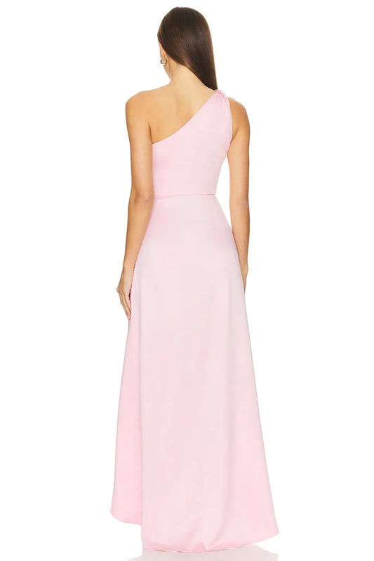 Chic Sheath One-Shoulder Sleeveless Zipper Back Long Prom Dresses