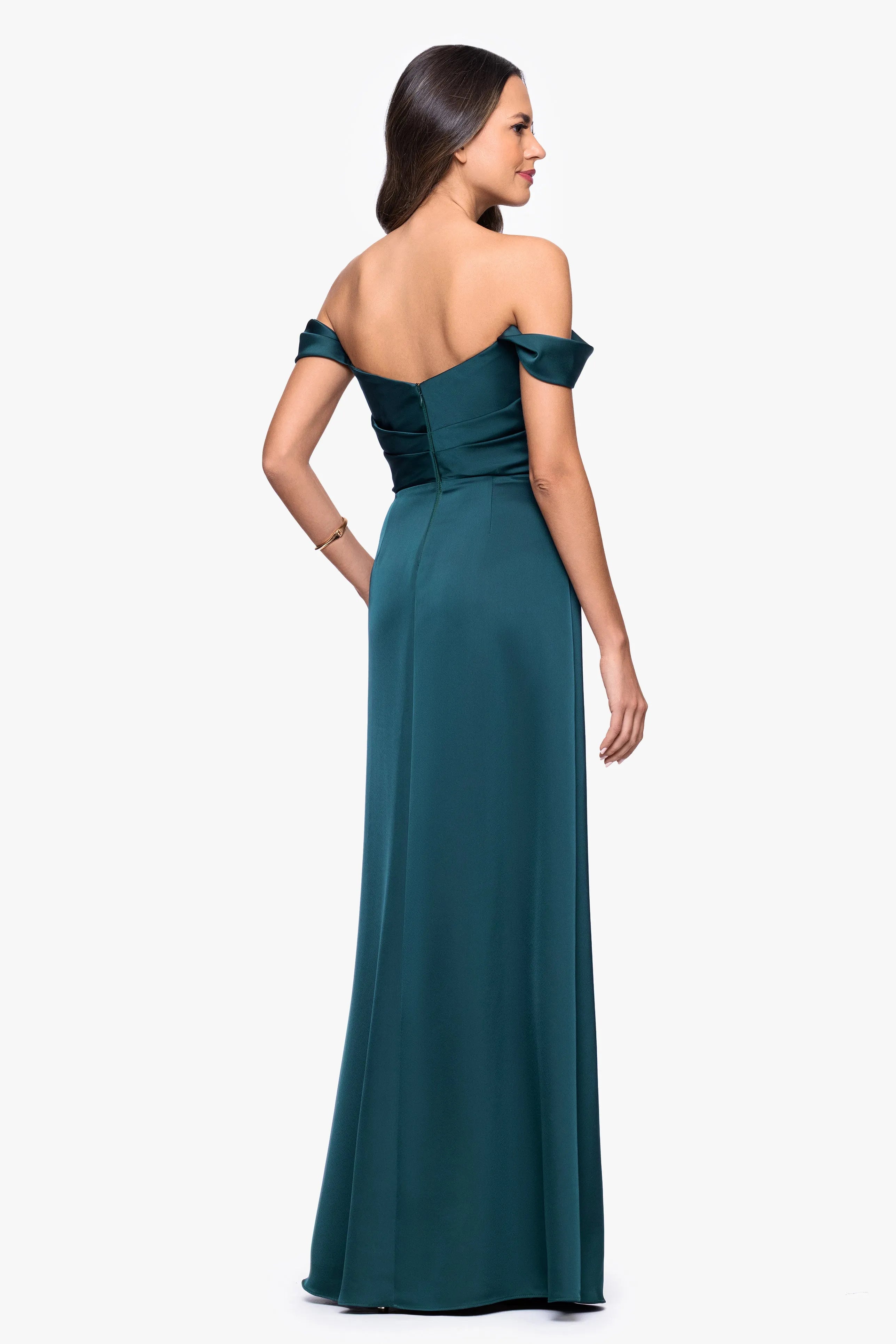 Elegant A-Line Off-the-Shoulder Cap Sleeve Zipper-Back Floor-Length Mother of the Bride Dresses