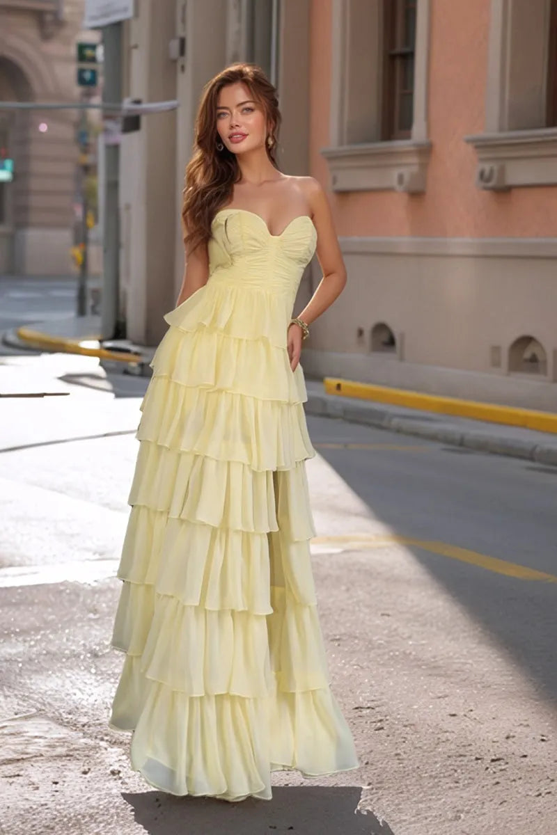 Elegant Ball Gown Sweetheart Neck Strapless Sleeveless Open Back Floor-Length Prom Dresses