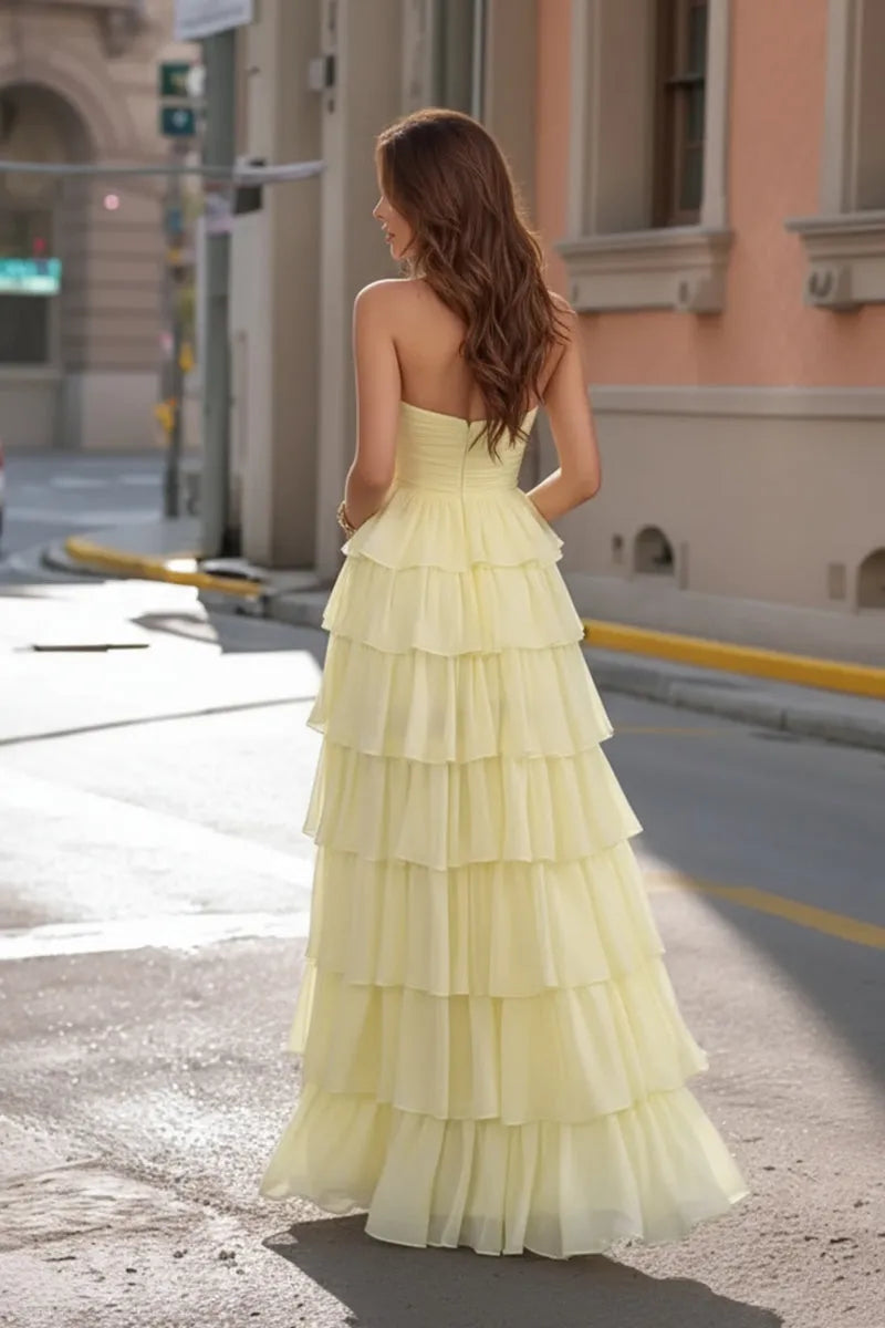Elegant Ball Gown Sweetheart Neck Strapless Sleeveless Open Back Floor-Length Prom Dresses