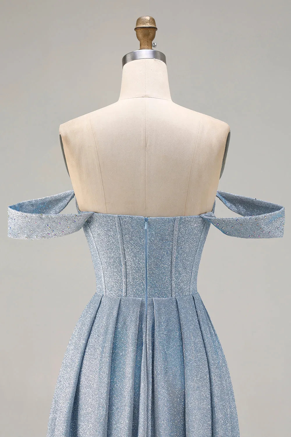 Elegant Mermaid Off-The-Shoulder Sleeveless Contrast Slit Floor Length Prom Dresses