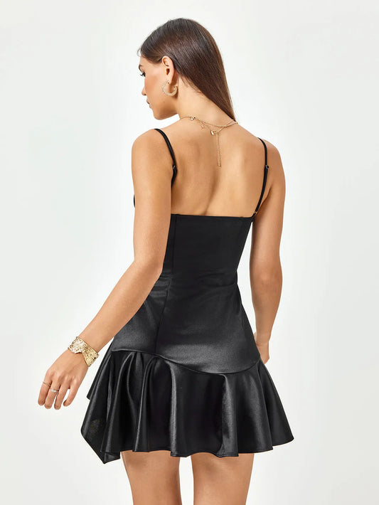 Elegant Sheath Sweetheart Spaghetti Strap Solid Back Mini Homecoming Dresses