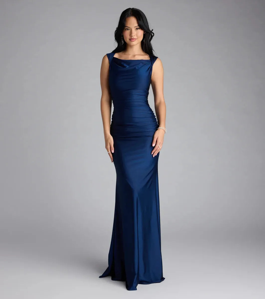 Luxe Mermaid Sweetheart Sleeveless Open-Back Floor-Length Prom Dresses