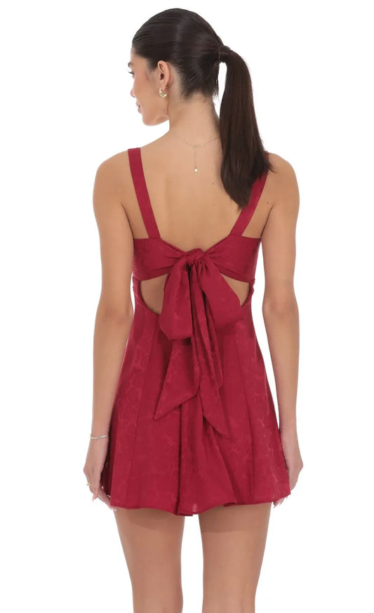 Romantic A-Line Deep V Spaghetti Strap Bow Back Mini Homecoming Dresses