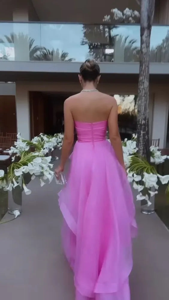 Vibrant Ballgown Sweetheart Strapless Open Back Floor-Length Evening Dresses